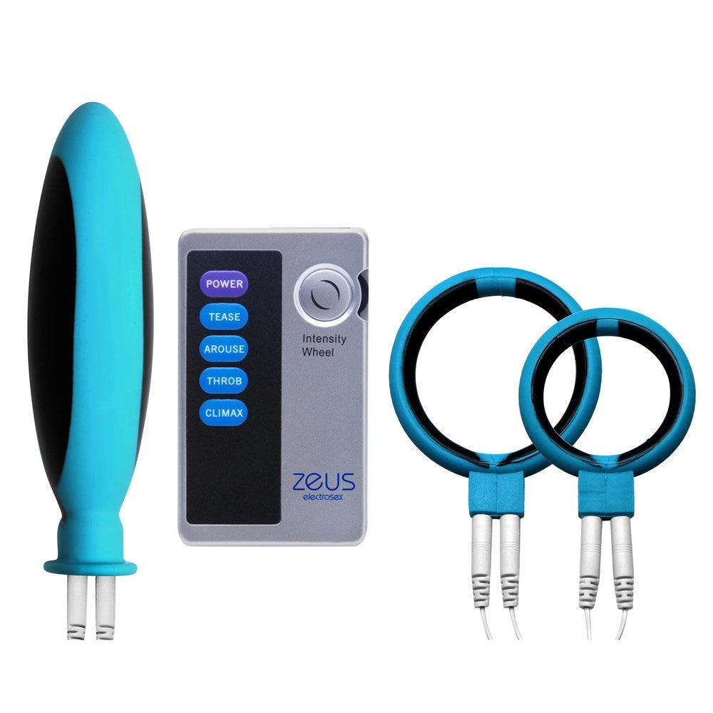 XR Brands Zeus Mingle 4 Piece Electro Couples Sex Kit Electrostimulation - Default Title - Electro Sex