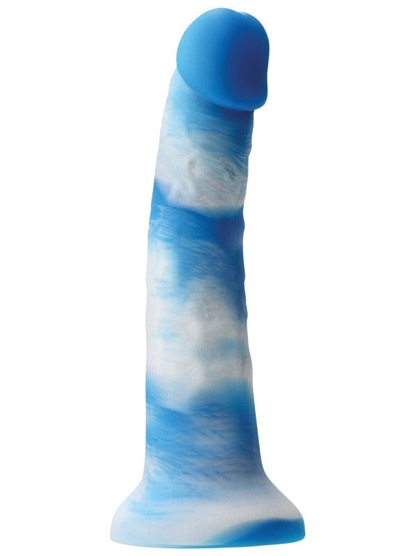 Colours Pleasures Yum Yum 8 Inch Dildo Blue - Blue - Realistic Dildos