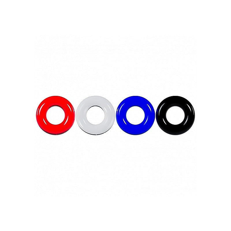 LEVELZ Multicolour 4 Pack Cock Ring Set by Shots Toys - Cock Ring Sets