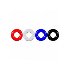 LEVELZ Multicolour 4 Pack Cock Ring Set by Shots Toys - Cock Ring Sets