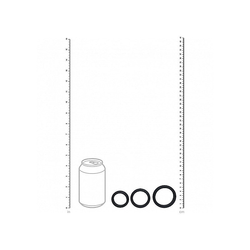 LEVELZ Wide O Silicone Cock Ring Set by Shots Toys - Cock Ring Sets