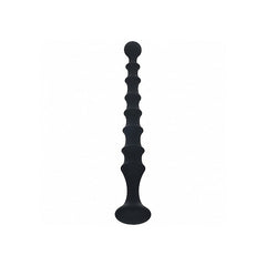 Ribbed Silicone Flared Anal Probe Beads by Shots Toys - Anal Beads and Balls