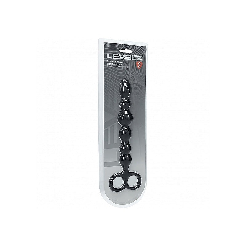 LEVELZ Beaded Anal Probe with Double Loop Anal Beads - Anal Beads and Balls