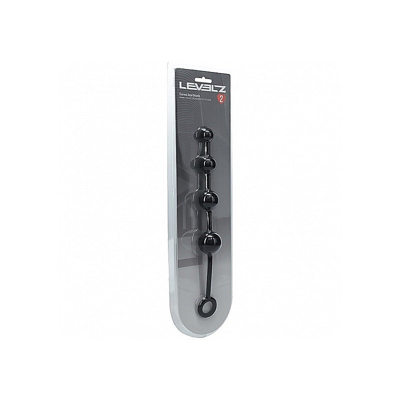 LEVELZ Curved Silicone Anal Play Beads by Shots Toys - Anal Beads and Balls