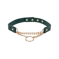 Indica Day Faux Leather Bondage Collar by Sportsheets - Collars and Leads