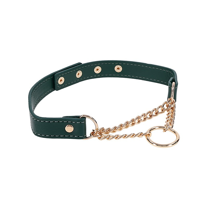 Indica Day Faux Leather Bondage Collar by Sportsheets - Collars and Leads