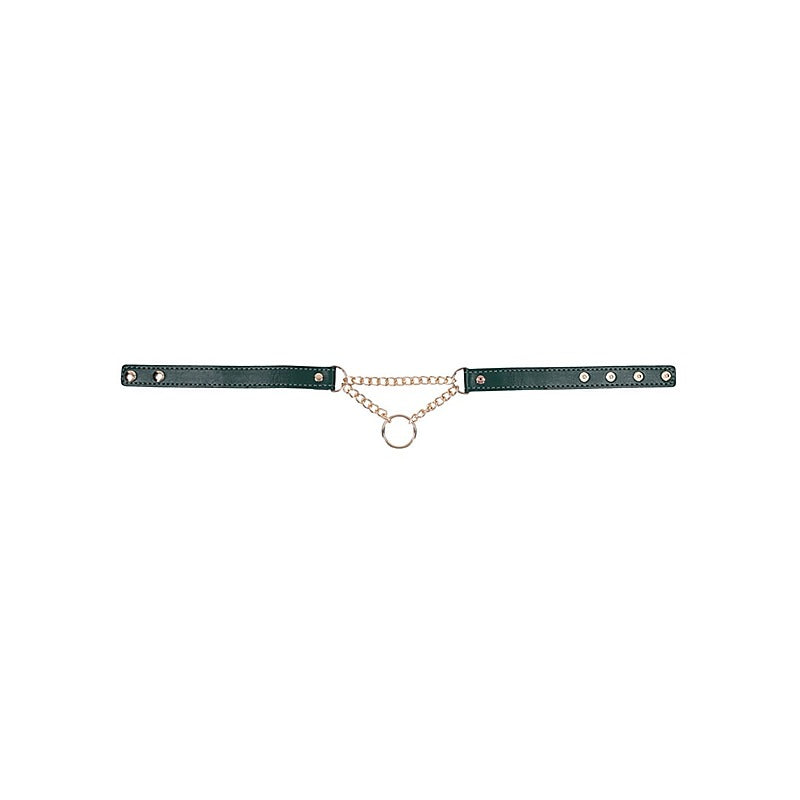 Indica Day Faux Leather Bondage Collar by Sportsheets - Collars and Leads