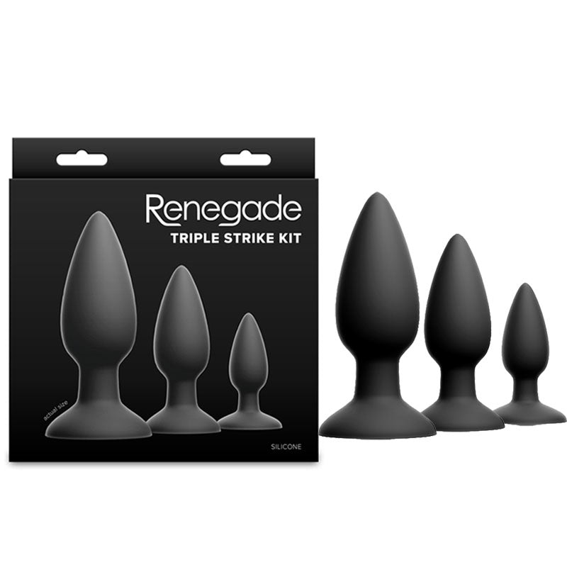 NS Novelties Renegade Triple Strike Butt Plugs Set of 3 - - Butt Plugs