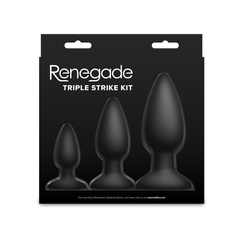 NS Novelties Renegade Triple Strike Butt Plugs Set of 3 - - Butt Plugs