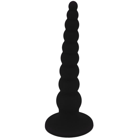 Bed Candy Medical Grade Silicone Anal Bead 20cm - Black - Anal Beads and Balls