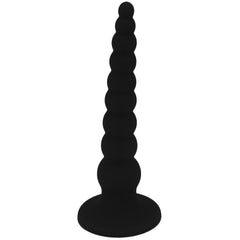 Bed Candy Medical Grade Silicone Anal Bead 20cm - Black - Anal Beads and Balls