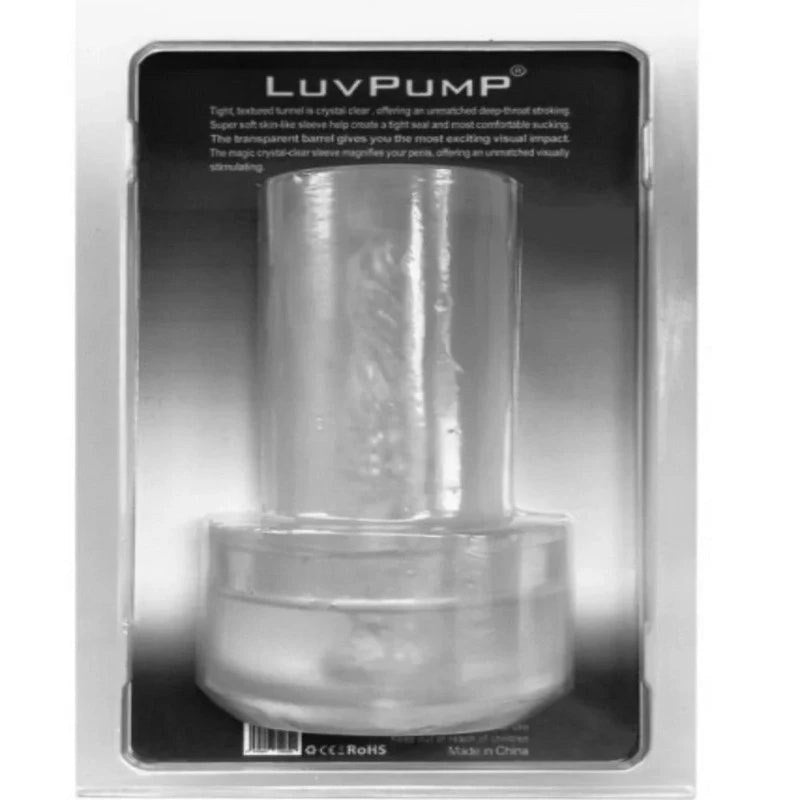 Shots Toys LuvPump Magic Dual Pleasure Silicone Pump & Stroker Crystal Clear - - Masturbators and Strokers