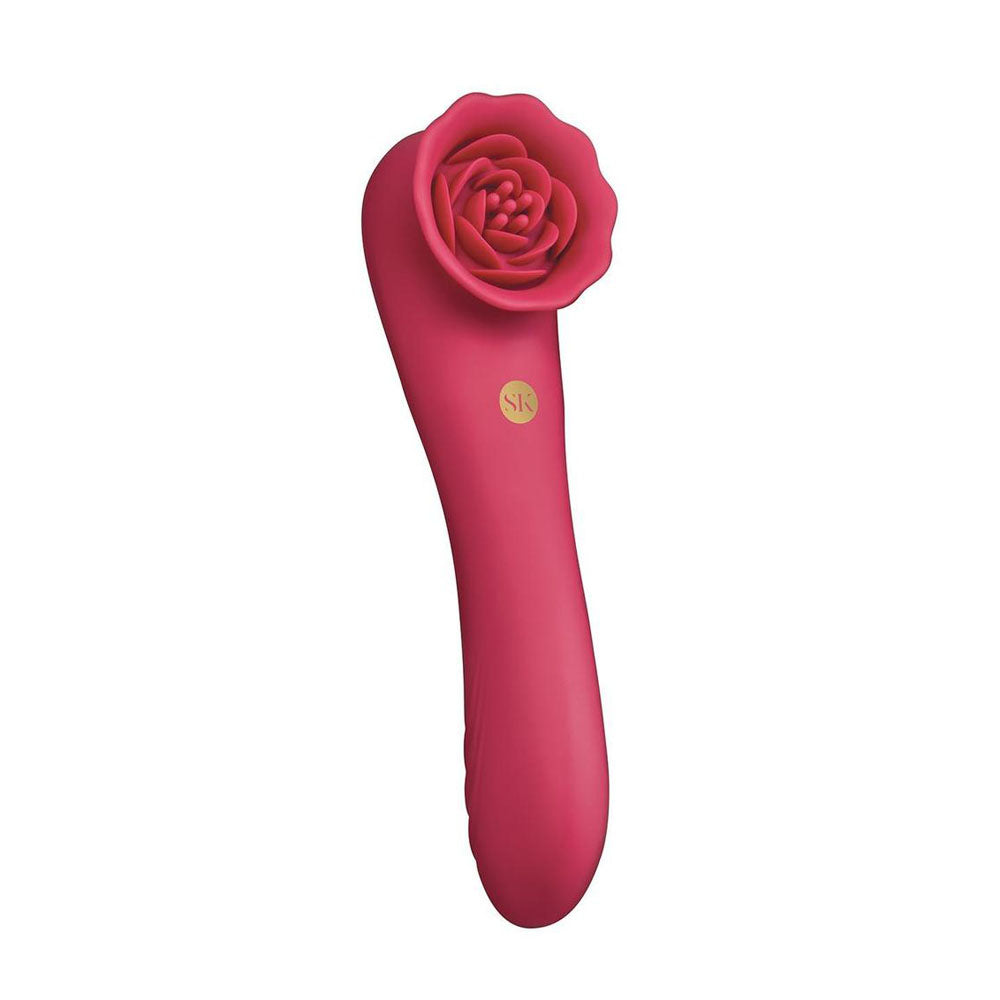 Xgen Secret Kisses Rosegasm Rose Quake Rechargeable Tapping Vibrator - - Clit Ticklers and Pulsators