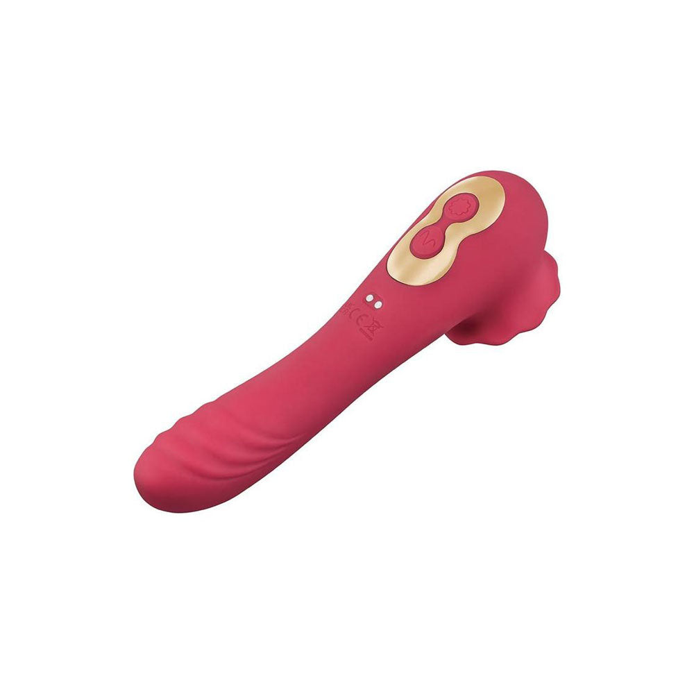 Xgen Secret Kisses Rosegasm Rose Quake Rechargeable Tapping Vibrator - - Clit Ticklers and Pulsators