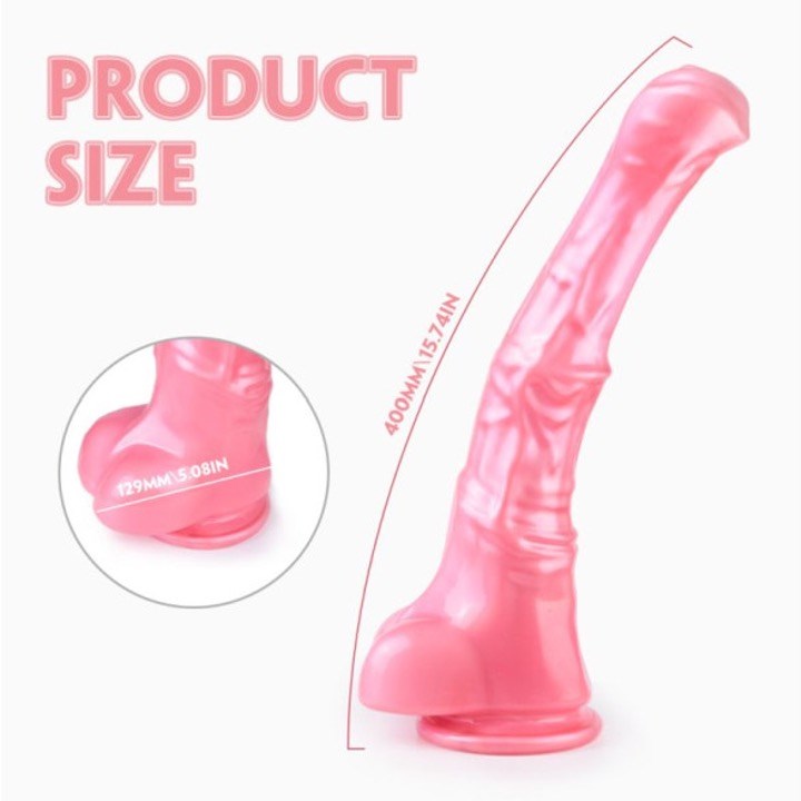S Hande Duke Horse Dong With Balls Clear XXXL Suction Cup Dildo - - Realistic Dildos