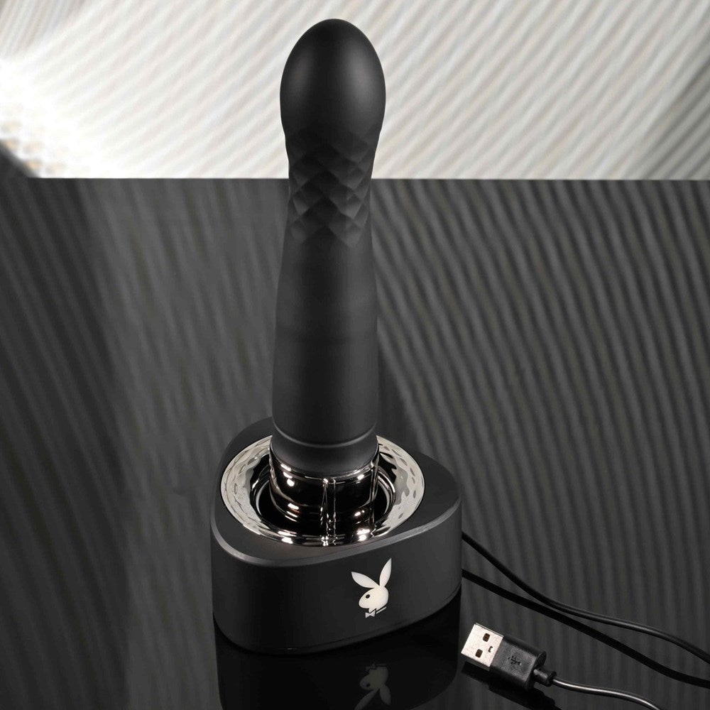 Evolved Playboy Pleasure Pleasure Zone Thrusting Vibrator with Dual Action - - Waterproof Vibrators