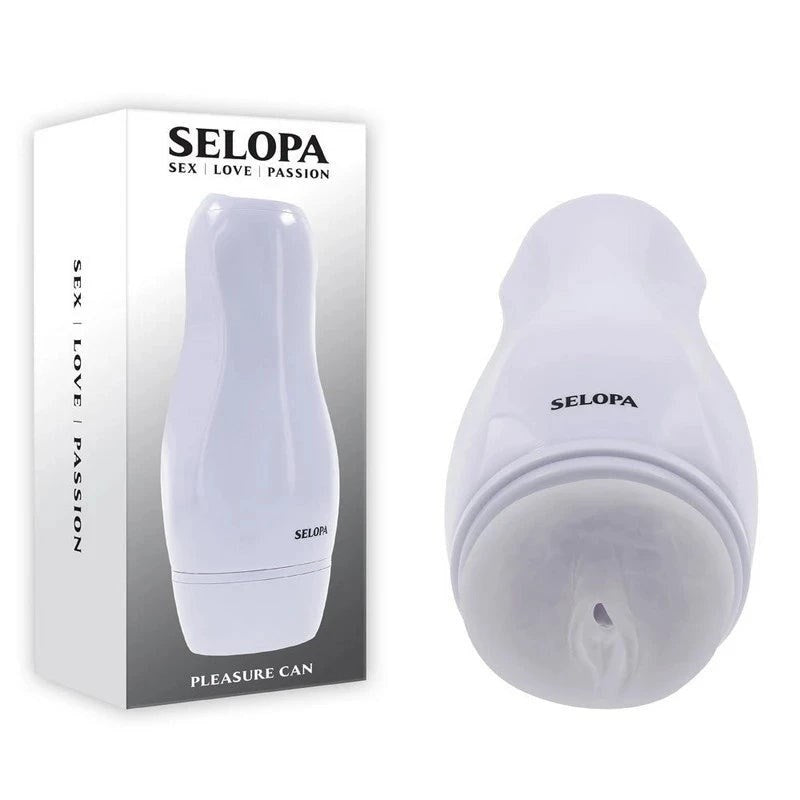 Evolved Selopa PLEASURE CAN Male Masturbator with 10 Vibration Modes - - Realistic Butts And Vaginas