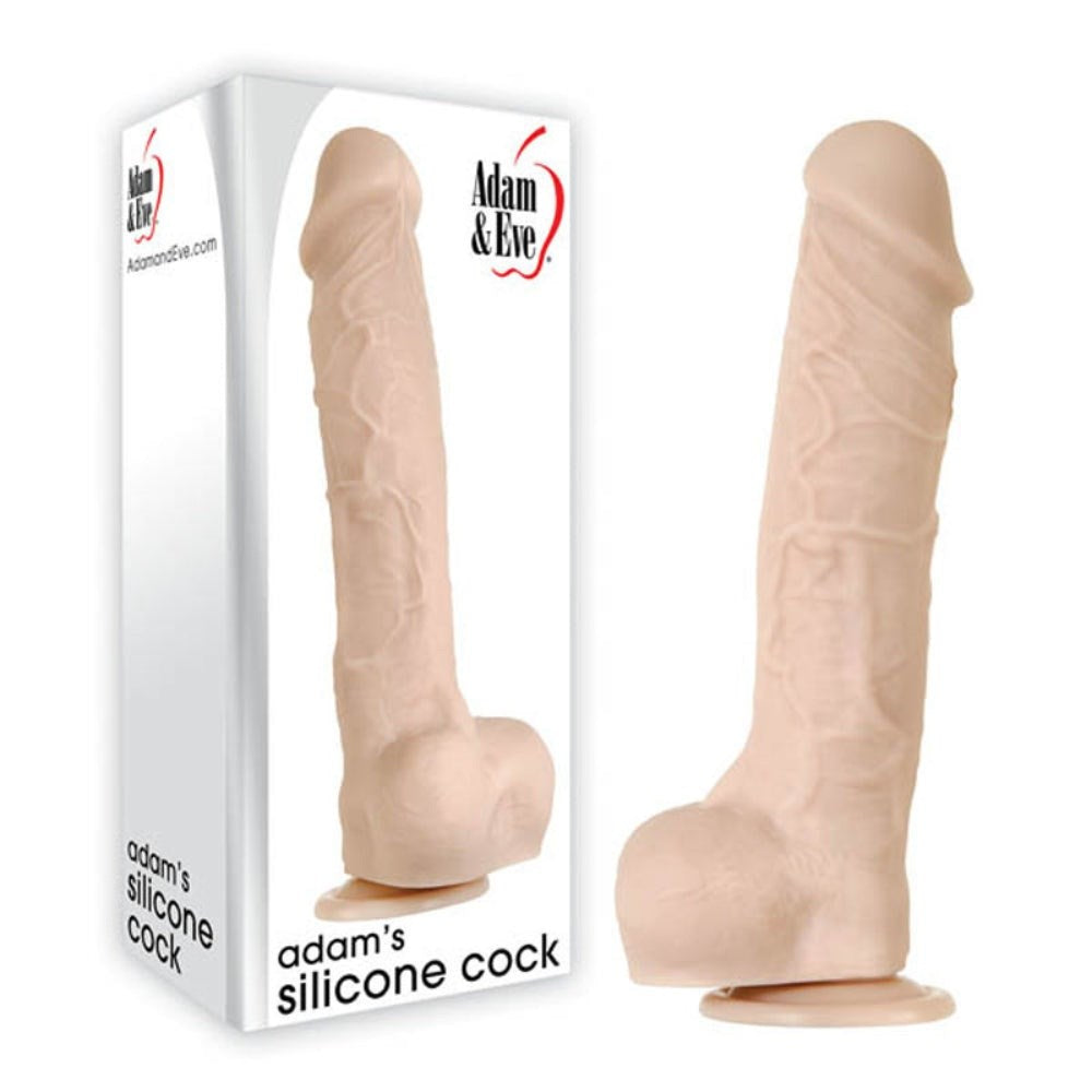 Adam & Eve Adams Silicone Cock 10 Inches of Realistic Pleasure - - Realistic Dildos