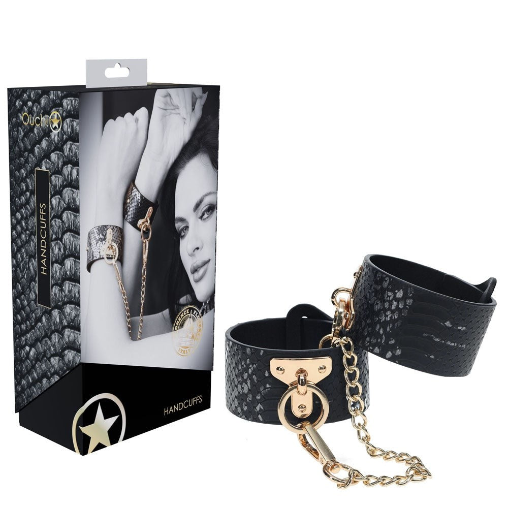 Shots Toys Luxurious Leather Bondage Cuffs OUCH! FLORENCE Collection Premium - - Cuffs and Restraints