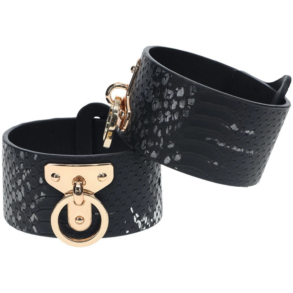 Shots Toys Luxurious Leather Bondage Cuffs OUCH! FLORENCE Collection Premium - - Cuffs and Restraints