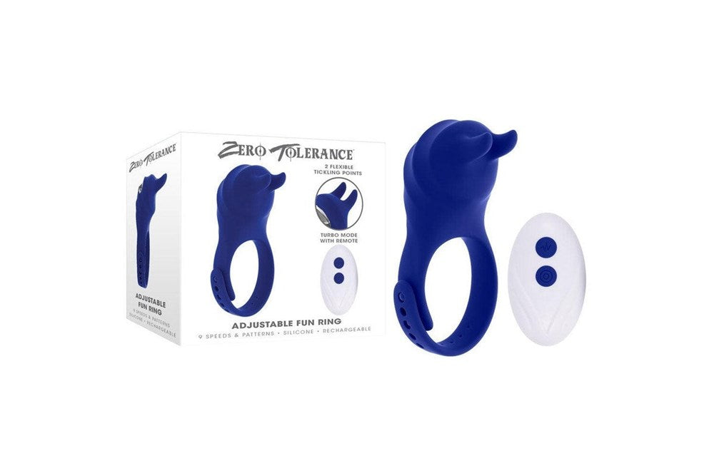 Evolved Zero Tolerance Adjustable Fun Remote Control Cock Ring with Vibration - - Cock Rings