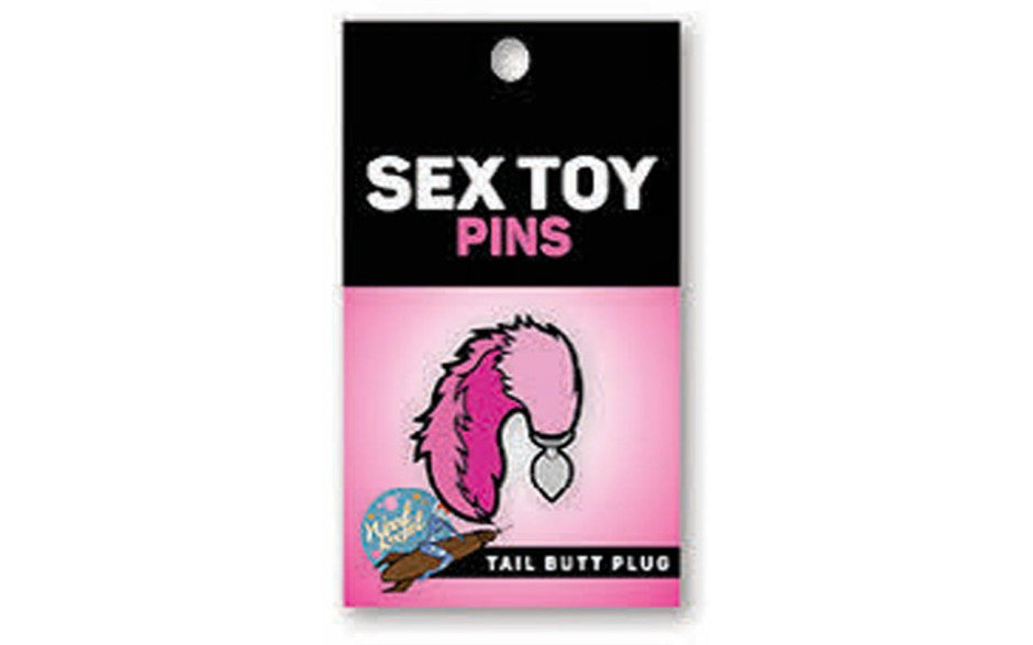 Wood Rocket Sexy Party Tail Butt Plug Enamel Pin - Pink - Party Gifts and Novelties