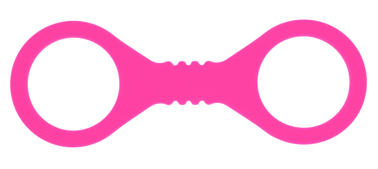 Sex & Mischief Hot Pink Fetish Play Silicone Hand Cuffs - - Cuffs And Restraints