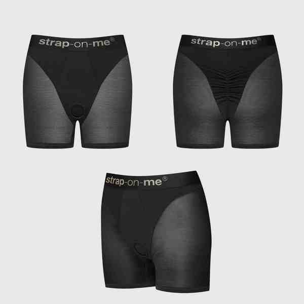 STRAP-ON-ME HALO Strap On Harness Lingerie Black - Strap On Sextoys