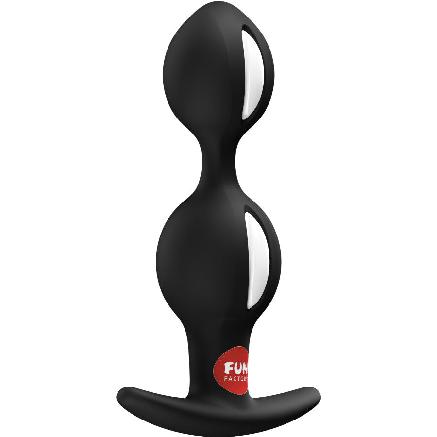 Fun Factory B BALLS DUO Silicone Anal Plug - Black - Butt Plugs