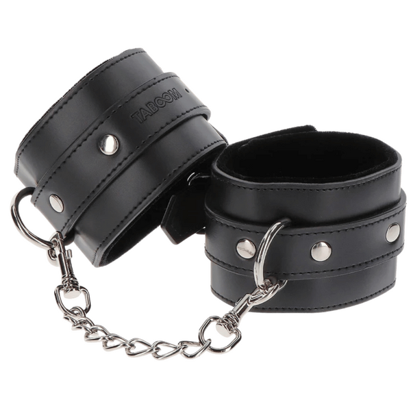 Scala High Quality Adjustable Taboom Wrist Cuffs - Black - Cuffs And Restraints