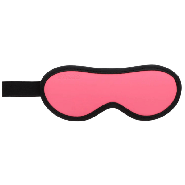 Scala Glow In The Dark Leather Blindfold - Pink - Masks And Blindfolds