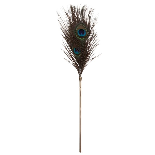 Scala Taboom Dona Peacock Bondage Tickler - Gold - Whips And Crops