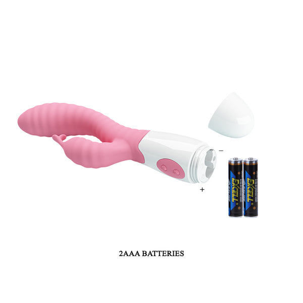 Baile Hyman Multi Functions Thrusting Rabbit Vibrator - Pink - Rabbit Vibrators