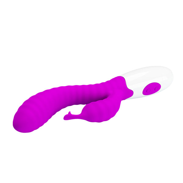Baile Hyman Multi Functions Thrusting Rabbit Vibrator - Purple - Rabbit Vibrators