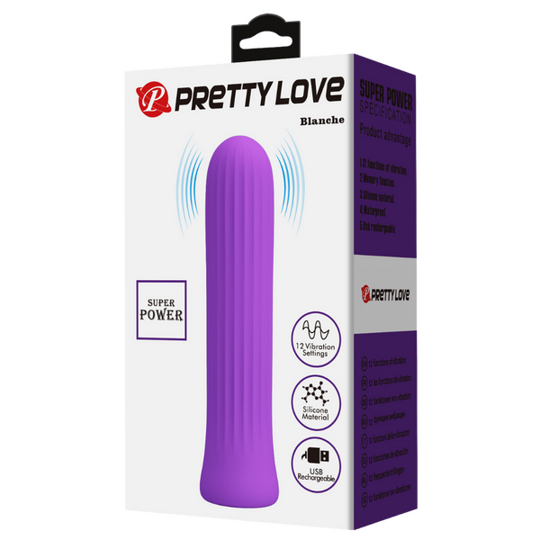 Baile Blanche Rechargeable Bullet Vibrator - Purple - Bullet Vibrators
