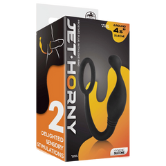 Excellent Power Prostate Plug with Love Ring Black - 4.5 Inches - Prostate Toys