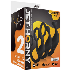 Excellent Power 3 Piece Prostate Plug with Love Ring - - Prostate Toys