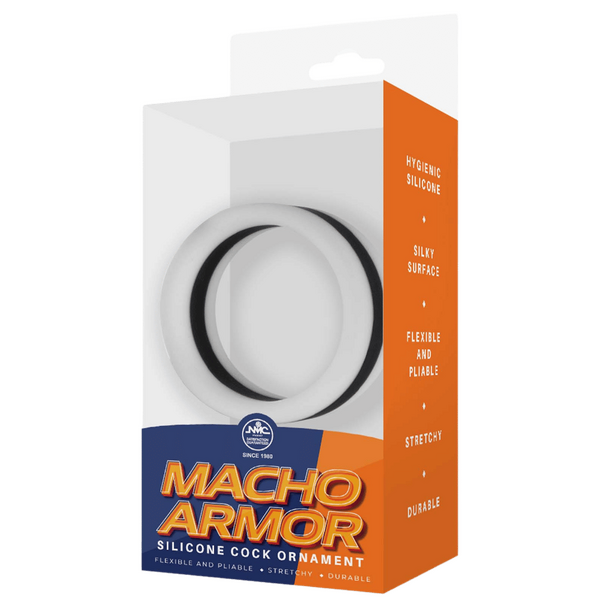 Excellent Power Stretchy Silicone Cock Ornament - Black - Stretchy Cock Rings