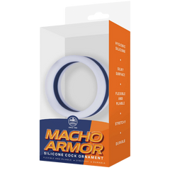 Excellent Power Stretchy Silicone Cock Ornament - Blue - Stretchy Cock Rings