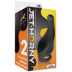 Excellent Power Cock Ring with Strap and Stimulator Black - - Stretchy Cock Rings