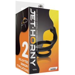 Excellent Power Cock Ring with Clitoral Stimulator Black - - Stretchy Cock Rings