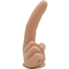 Hott Products Trigger Finger Shape Realistic Dong - Flesh - Realistic Dildos
