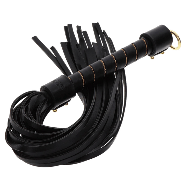 Scala Taboom Vegan PU Leather Studded Whip - - Whips And Crops