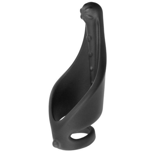 Excellent Power Cock Ring with Strap and Stimulator Black - Default Title - Stretchy Cock Rings