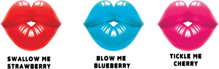 Hott Products Dick Lips Gummy Cock Rings 3 Pack - - Party Gifts and Novelties