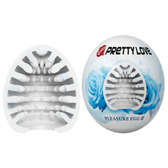 Pretty Love Pleasure Egg Ribbed Textured Male Masturbator - - Masturbators and Strokers