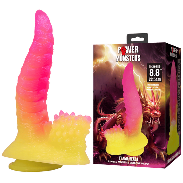 Baile Flame Beast Rippled Monster Silicone Dildo - Realistic Dildos