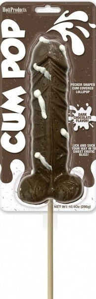 Hott Products Pecker Shaped Cum Covered Lollipops - Dak Chocolate - Party Gifts and Novelties