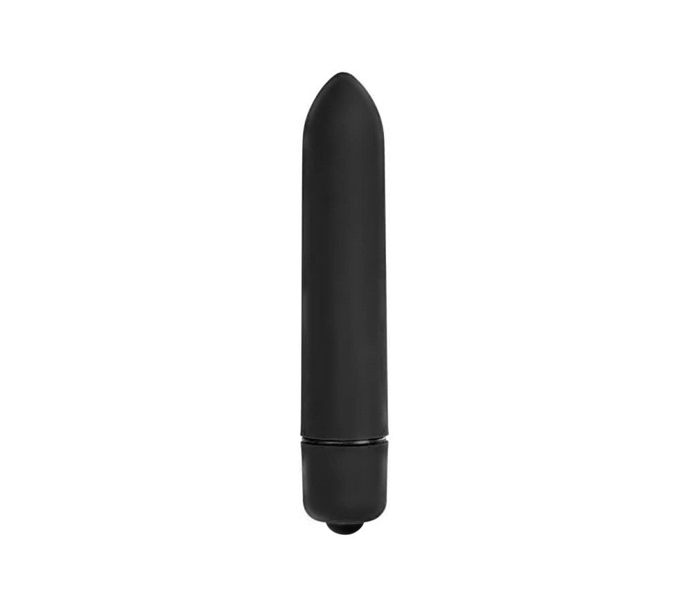 Love In Leather 10 Speed Bullet Vibrator - Black - Bullet Vibrators