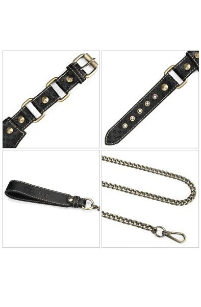 Lovetoy Rebellion Reign Bondage Collar and Leash - - Collars and Leads